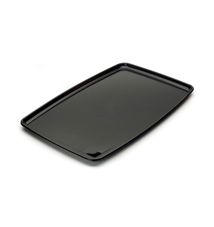 Plastic Tray Hard Rectangular Shape Black 30x45cm (25 Units) Plastic Tray Hard Rectangular Shape Black 30x45cm (25 Units)