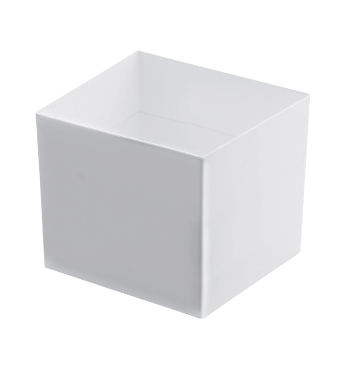 Tasting Plastic Bowl PS "Cube" White 60 ml (15 Units) Tasting Plastic Bowl PS "Cube" White 60 ml (15 Units)