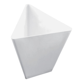 Tasting Plastic Bowl PS Triangle shape White 70 ml (25 Units) 