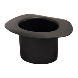 Plastic Tasting Bowl Hat Design PP "Hot Form" Black 60ml (24 Units) 