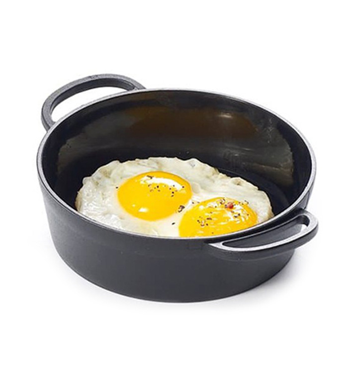 Serving Mini Paella Pan Tray PP Black 9cm (144 Units) Serving Mini Paella Pan Tray PP Black 9cm (144 Units)
