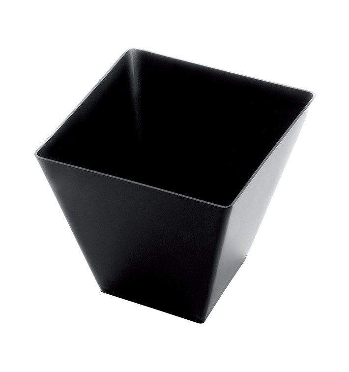 Plastic Tasting Cup PS "Rhombus" Black 95 ml (25 Units) Plastic Tasting Cup PS "Rhombus" Black 95 ml (25 Units)