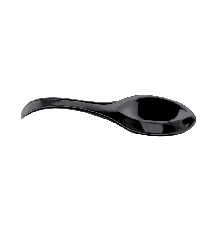 Tasting Spoon PS "Single-Dose" Black 12 cm (30 Units) Tasting Spoon PS "Single-Dose" Black 12 cm (30 Units)