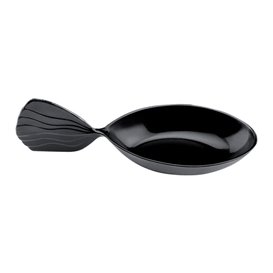 Tasting Spoon PS "Fish" Black 12 cm (30 Units) 
