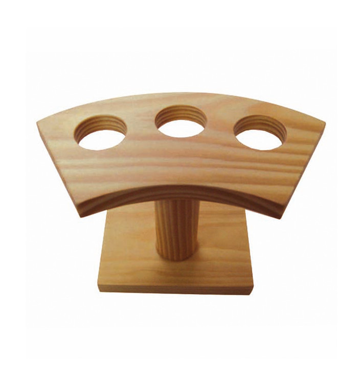 Bamboo Serving Cone Holder 3 slots (1 Unit) Bamboo Serving Cone Holder 3 slots (1 Unit)