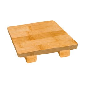 Bamboo Sushi Tray 15x15x2,5cm (40 Units)