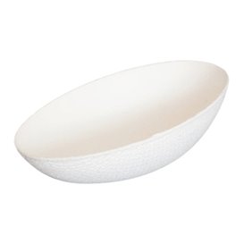 Sugarcane Mini Plate Oval Shape White 6,5x6,5 cm (50 Units) 