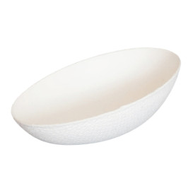 Sugarcane Mini Plate Oval Shape White 6,5x6,5 cm (500 Units)