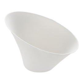 Sugarcane Mini Bowl Oval Shape White 300ml (50 Units)