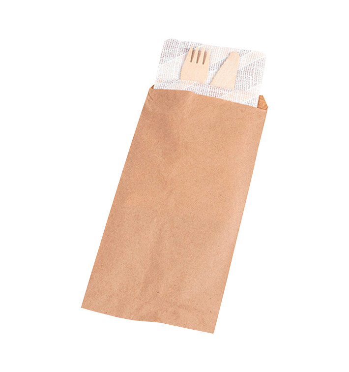 Paper Cutlery Envelopes Kraft 9x24cm (1000 Units) Paper Cutlery Envelopes Kraft 9x24cm (1000 Units)