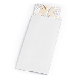 Paper Cutlery Envelopes White 9x24cm (125 Units)