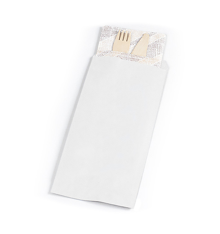 Paper Cutlery Envelopes White 9x24cm (125 Units) Paper Cutlery Envelopes White 9x24cm (125 Units)