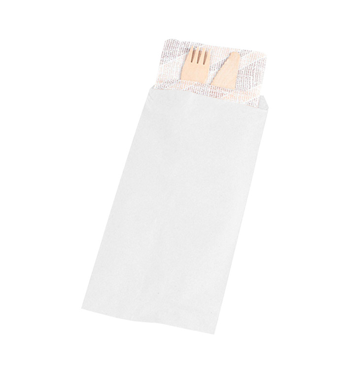 Paper Cutlery Envelopes White 11x24cm (125 Units) Paper Cutlery Envelopes White 11x24cm (125 Units)