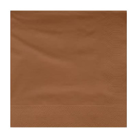 Paper Napkin Edging Brown 20x20 2C (100 Units)  