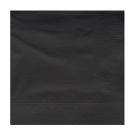 Paper Napkin Edging Black 2 Layers 30x30cm (100 Units) 