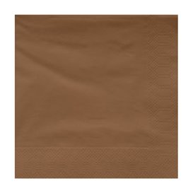 Paper Napkin Edging Brown 2 Layers 30x30cm (100 Units) 