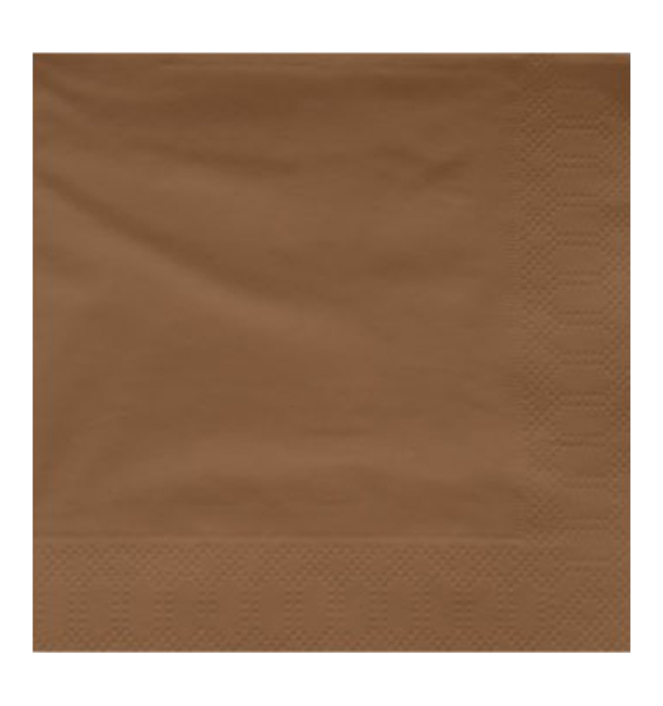 Paper Napkin Edging Brown 2 Layers 30x30cm (100 Units) 