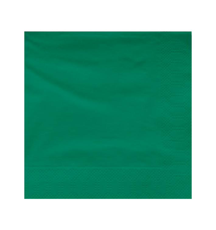 Paper Napkin Edging Green 2 Layers 30x30cm (100 Units) Paper Napkin Edging Green 2 Layers 30x30cm (100 Units)