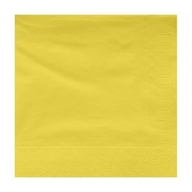 Paper Napkin Edging Yellow 2 Layers 30x30cm (100 Units) 