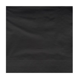 Paper Napkin Edging Black 40x40cm (50 Units) 