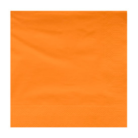 Paper Napkin Edging Orange 40x40cm (50 Units) 