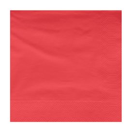 Paper Napkin Edging Red 40x40cm (50 Units) 