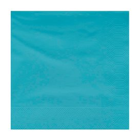 Paper Napkin Edging Light Blue 40x40cm (50 Units) 