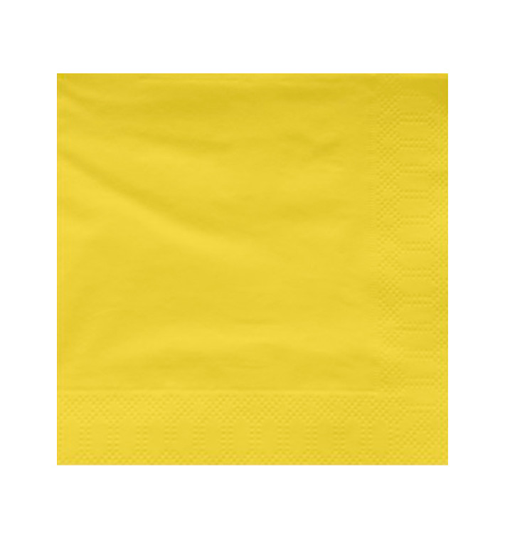 Paper Napkin Edging Yellow 40x40cm (50 Units) Paper Napkin Edging Yellow 40x40cm (50 Units)