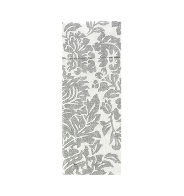 Pocket Fold Airlaid Napkins "Versalles" Grey 32x40cm 55g/m² (800 Units) Pocket Fold Airlaid Napkins "Versalles" Grey 32x40cm 55g/m² (800 Units)