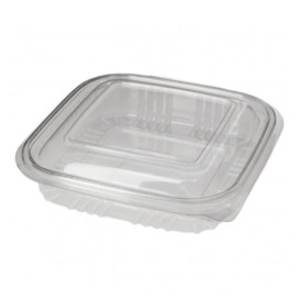 Plastic Hinged Deli Container PET Square shape 250ml (900 Units)