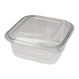 Plastic Hinged Deli Container PET Square shape 500ml (900 Units)