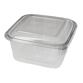 Plastic Hinged Deli Container PET Square shape 1000ml (600 Units)