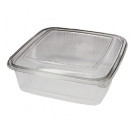 Plastic Hinged Deli Container PET Square shape 1500ml (50 Units) 