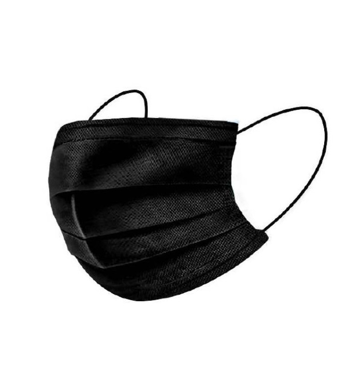 Disposable Surgical Mask Triple Layer Type IIR Black (50 Units) Disposable Surgical Mask Triple Layer Type IIR Black (50 Units)