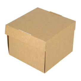 Gourmet Burger Box Kraft 13x13x10cm (150 Units)