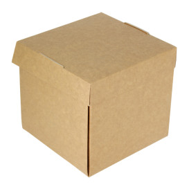 Gourmet Burger Box Kraft 13x13x13cm (150 Units)