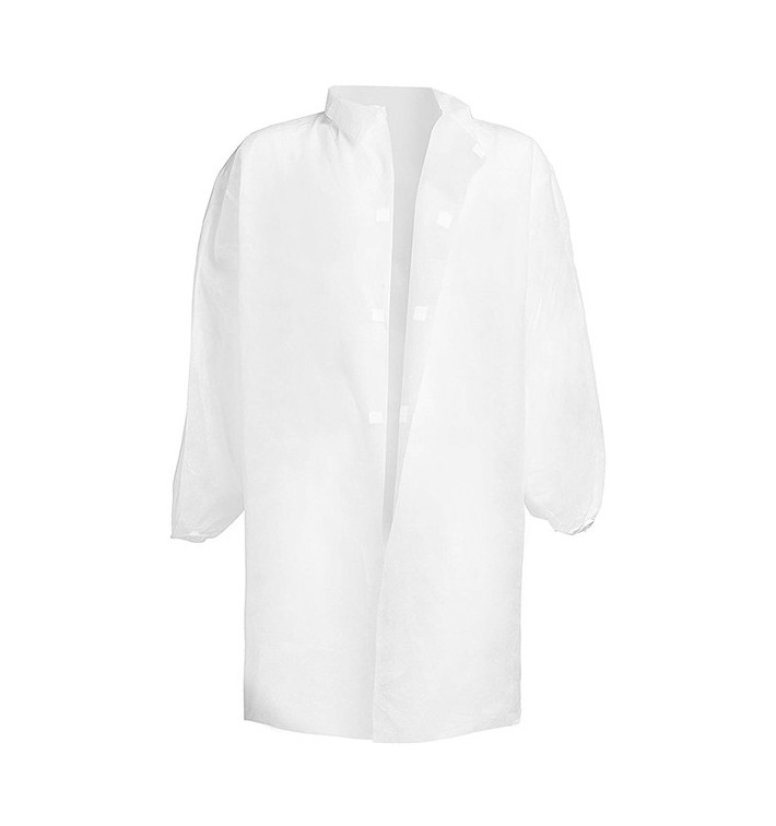 Disposable Lab Coat TST PP Velcro White 3XL 35gr (50 Units) Disposable Lab Coat TST PP Velcro White 3XL 35gr (50 Units)