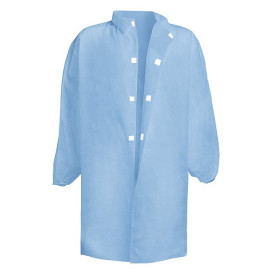 Industrial Lab Coat TST PP Velcro Blue XL 35gr (100 Units)