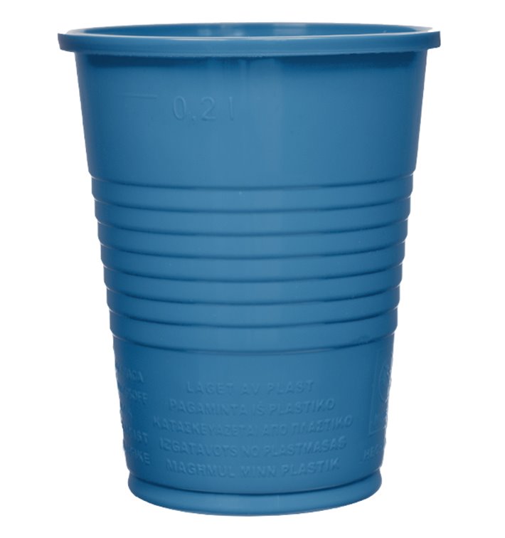 Plastic Cup PS Dark Blue 200ml Ø7cm (50 Units) Plastic Cup PS Dark Blue 200ml Ø7cm (50 Units)