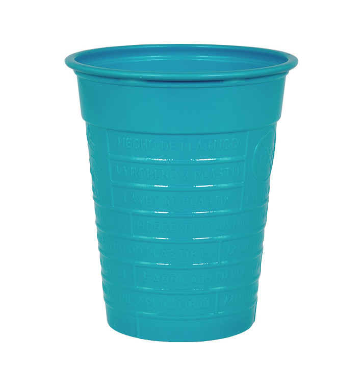 Plastic Cup PS Turquoise 200ml Ø7cm (50 Units) Plastic Cup PS Turquoise 200ml Ø7cm (50 Units)