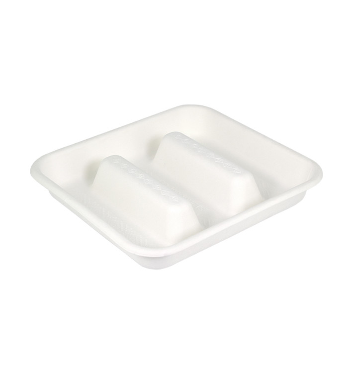 Sugarcane Taco Container White 18,5x18,5cm (50 Units) Sugarcane Taco Container White 18,5x18,5cm (50 Units)