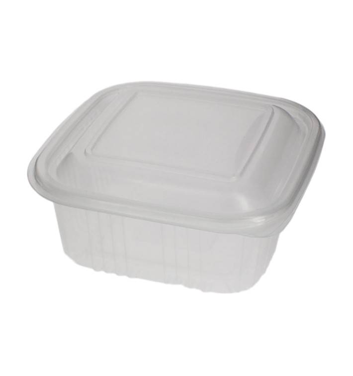 Plastic Hinged Deli Container Microwavable PP Square Shape 500ml (600 Units) Plastic Hinged Deli Container Microwavable PP Square Shape 500ml (600 Units)