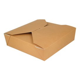 Paper Take-out Container "American" Natural 21,7x21,7x6cm 2910ml (35 Units) 