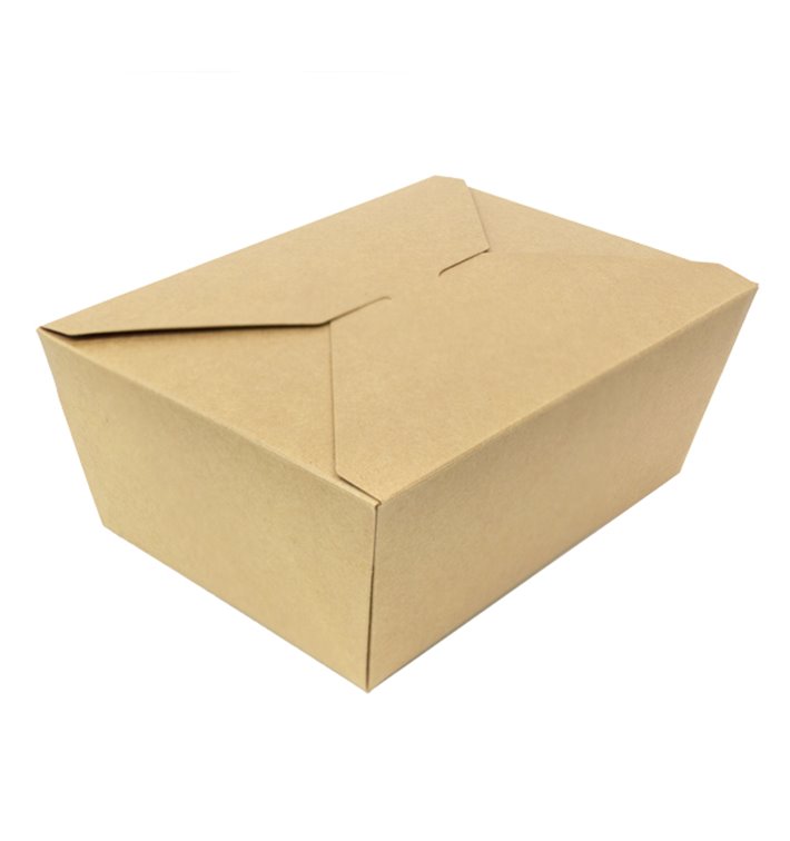 Paper Take-out Container "American" Natural 21,7x21,7x6cm 2910ml (140 Units) 
