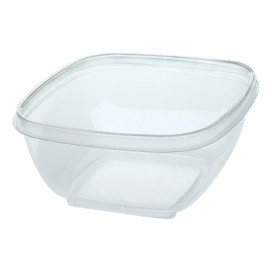 Plastic Bowl PET Square Shape 500ml 125x125x70mm (50 Units) 