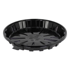 Cake Container APET Black Ø16cm (35 Units)