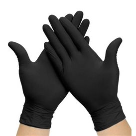 Nitrile Gloves Black Size L AQL 1.5 (100 Units)