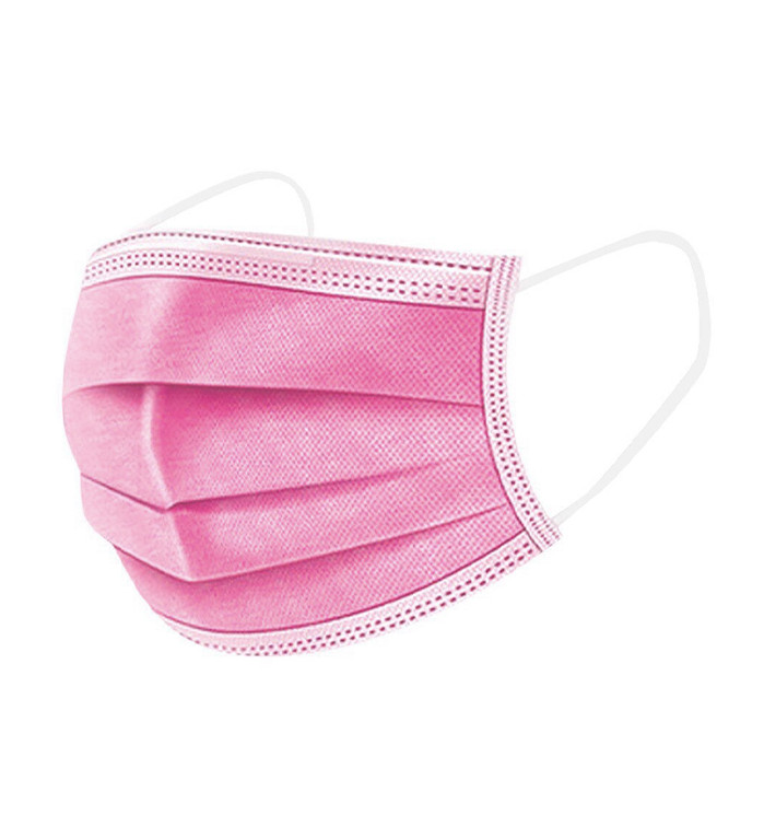 Disposable Surgical Mask Triple Layer Type I Pink (1000 Units) Disposable Surgical Mask Triple Layer Type I Pink (1000 Units)