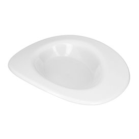 Tasting Plastic Plate Durable SAN "Ellipse" White 10ml (96 Units) 