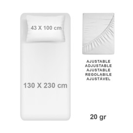 Kit Mattress Cover + PillowCase Non Woven 130x230cm (1 Unit) 